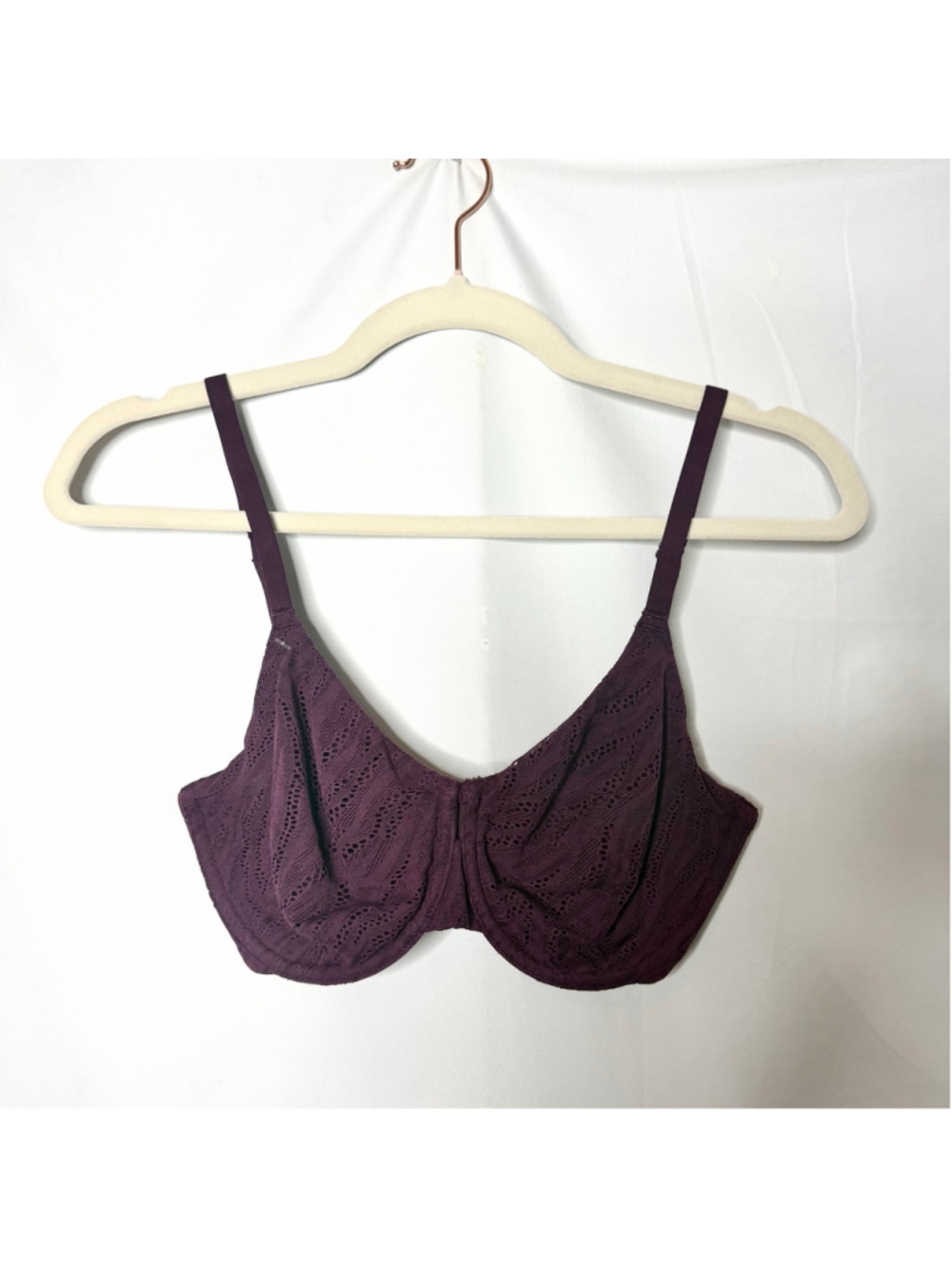 Women's Bare Necessities Textured Minimizer Bra 30DDD Purple NEW with tags